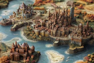 craft a hand drawn map of your fantasy world