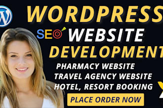 build pharmacy store tours travel agency website hotel with fast booking feature