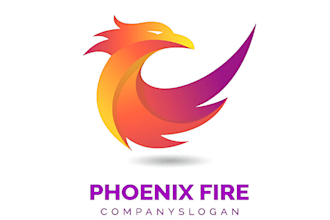 design a minimalist unique phoenix education logo