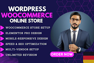 develop wordpress woocommerce store website wordpress multi vendor elementor pro
