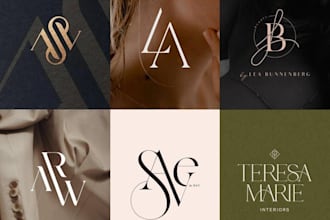 design minimalist luxury initial letter logo for your brand