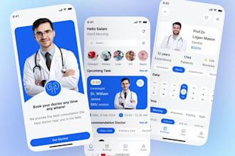 do professional telemedicine app medical app UI UX design mobile app telemedicin