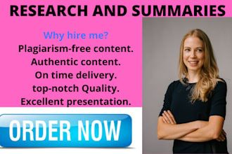 do online research and summaries