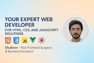 create a responsive HTML CSS vue js landing page for your business