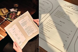 create menu design like from pinterest board
