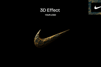 transform your logo into a realistic 3d textured render