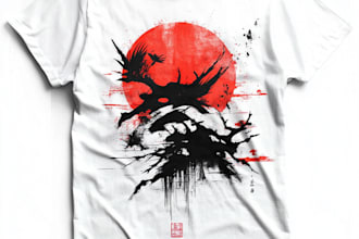 do japanese and anime streetwear design for tshirt