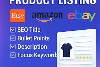 professionally upload trending products that convert on etsy ebay lister amazon