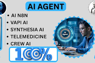 develop ai calling agent n8n, vapi ai, synthesia ai, telemedicine, crew ai
