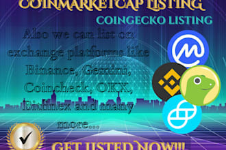 do quick fasttrack token listing on coinmarketcap, coingecko and other platforms