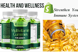 design shopify health supplement store supliful store nutrition website