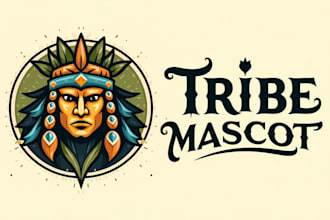 make a high quality tribe head mascot logo for you in 12 hours