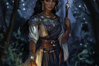 paint your original and dnd character art with my art style