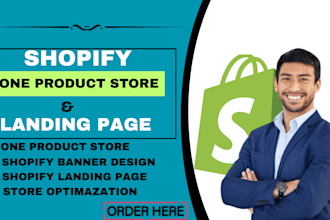 shopify landing page design one product dropshipping store shopify banner design