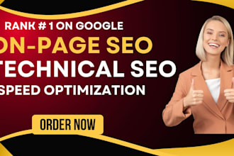 do wordpress onpage and technical seo speed optimization for shopify wix