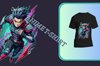 draw unique japanese anime streetwear and edge manga t shirt art