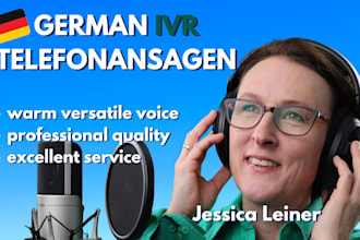 record a german IVR or answering service for you