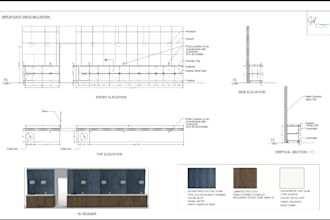 create 2d 3d cad shop drawings for your millwork or cabinetry projects