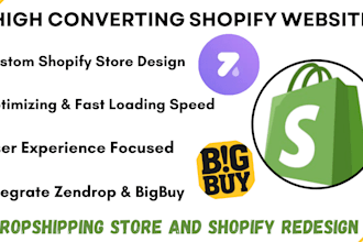 do shopify website design shopify redesign dropshipping store via zendrop bigbuy
