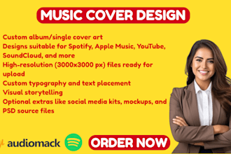 design unique music cover art for single or album spotify and apple music cover