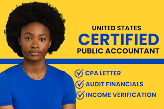 audit US CPA financial statement sign CPA letter, CPA income verification letter