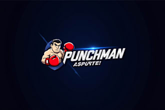 do punchman esport mascot logo design