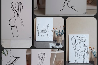 create line art canvas
