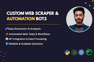 do web scraping, automated bots, data extraction using python