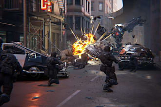 create a 2d or 3d online multiplayer game in unreal or unity, game development