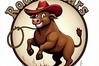 design high quality rodeo mascot logo with unlimited revision