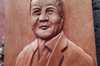 carve wooden portraits for pets, weddings, memorials and gifts