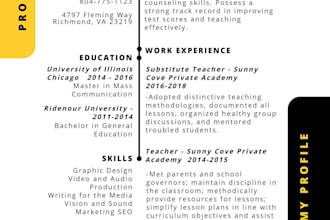 create a modern and eye catching resume to land your dream job
