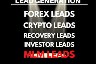 deliver active quality forex leads, crypto leads, targeted forex crypto leads