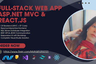 develop a modern web app with asp net mvc and react js