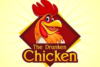 design amazing food truck restaurant chicken logo