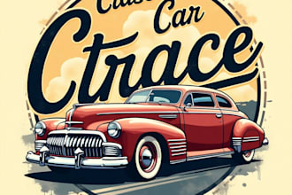 design high quality car retro vintage logo with unlimited revision
