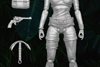 repair, edit, custom 3d lattice model, 3d base, stl files action figure bjd doll