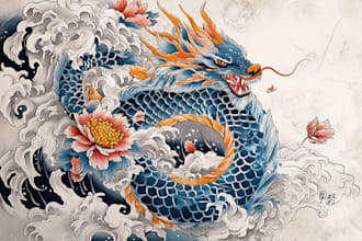 create your japanese custom tattoo design and illustration