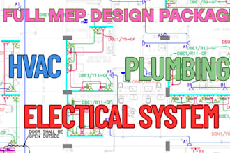 design complete mep drawings for residential and commercial building