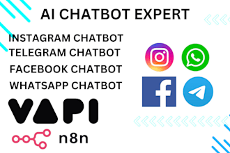create ai chatbots for your whatsapp instagram telegram facebook  vapi n8n