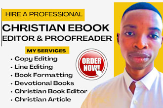 proofread spiritual christian book edit and format, upload my book on amazon kdp