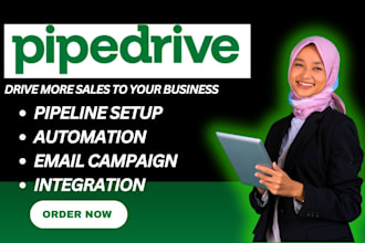setup pipedrive crm account ai automation workflows as crm expert consultant
