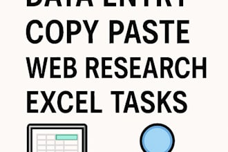 do fast and accurate data entry, web research, and typing jobs