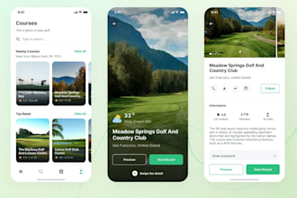 build golf booking app, sport app, fantasy football app, fantasy sport app