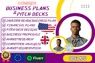 write business plan for startups, pitch deck, sponsorship proposal, swot