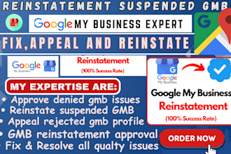fix appeal reinstate suspended gmb profile google my business listing suspension