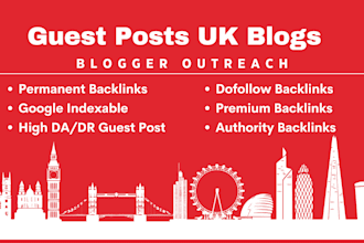 do SEO guest posts on real UK websites through blogger outreach