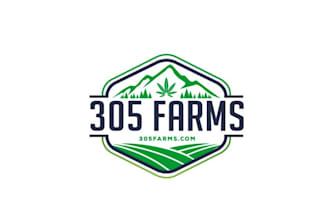 design genuine hemp cannabis farm logo