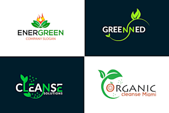 do modern landscape lawn care irrigation eco garden tree nature agriculture logo