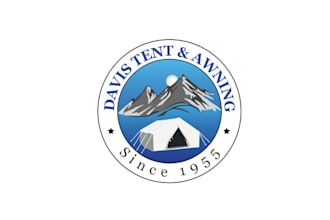 design traditional davis tent awning logo